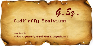 Győrffy Szalviusz névjegykártya